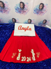 Load image into Gallery viewer, Senior /8th Grade /5th Grade Birthday Outfit Pleated Skirt /Crewneck Sweatshirt