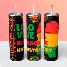 Load image into Gallery viewer, Black History 20oz Skinny Tumbler
