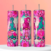 Load image into Gallery viewer, Breast Cancer Awareness Pink Tumbler Wrap 20oz Skinny Tumbler, Breast Cancer Cup, Breast Cancer Awareness Pink Tumbler Print