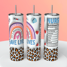 Load image into Gallery viewer, Nurse 20oz Skinny Tumbler/ Drinkware/Water Bottle