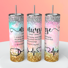 Load image into Gallery viewer, Nurse 20oz Skinny Tumbler/ Drinkware/ Water Bottle