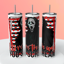 Load image into Gallery viewer, Spooky Valentine Tumbler , 20oz Valentine Horror tumbler , Valentine Gift for her ,