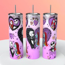 Load image into Gallery viewer, Spooky Valentine Tumbler , 20oz Valentine Horror tumbler , Valentine Gift for her ,