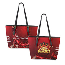 Load image into Gallery viewer, Diamonds Large Leather Tote Bag