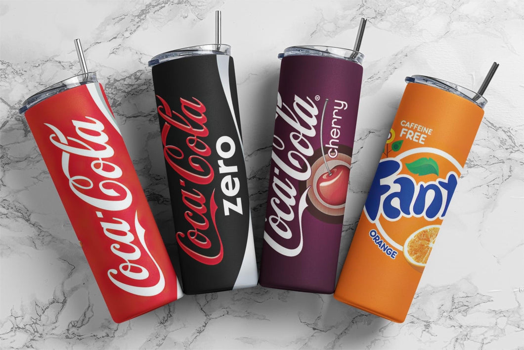 20oz Skinny Coca Cola, Cherry Coca Cola , Coca Cola Zero, Diet Coca Cola Sublimation Tumbler