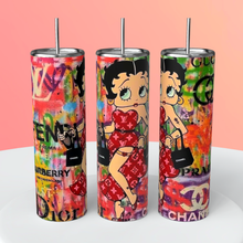 Load image into Gallery viewer, Betty Boop 20oz Skinny Tumbler/Drinkware
