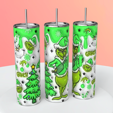 Load image into Gallery viewer, Grinch Tumbler, Christmas Grinch My Day Is Booked Custom 20oz Skinny Tumbler, The Grinch, Grinch Cup

