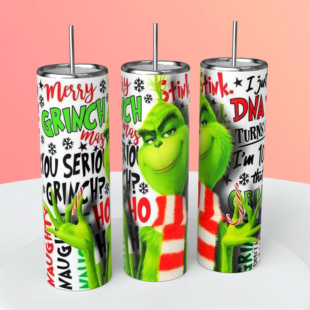 Grinch Tumbler, Christmas Grinch My Day Is Booked Custom 20oz Skinny Tumbler, The Grinch, Grinch Cup