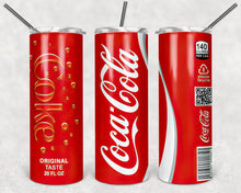 Load image into Gallery viewer, 20oz Skinny Coca Cola, Cherry Coca Cola , Coca Cola Zero, Diet Coca Cola Sublimation Tumbler
