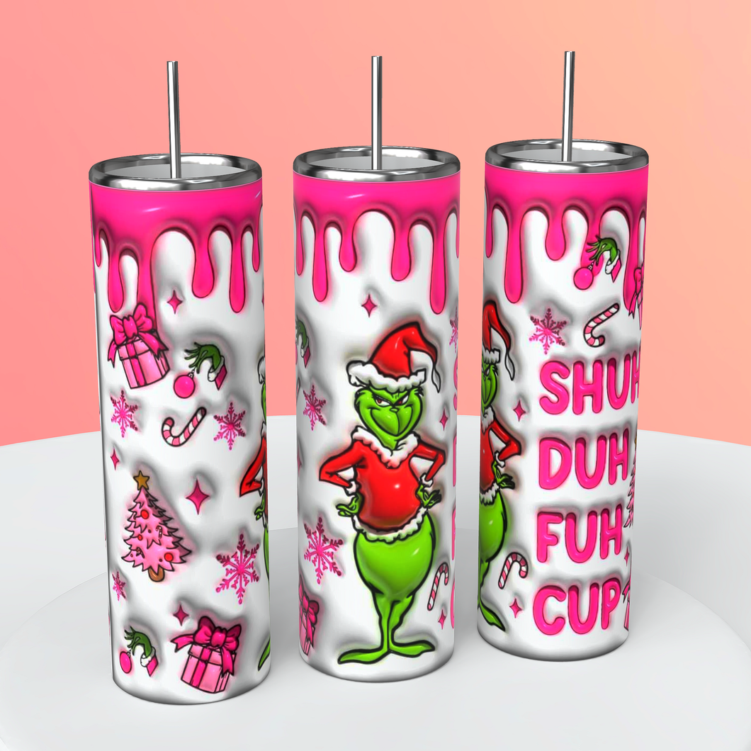 Grinch Tumbler, Christmas Grinch My Day Is Booked Custom 20oz Skinny Tumbler, The Grinch, Grinch Cup