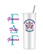 Load image into Gallery viewer, Gamma Delta Gamma 20oz Skinny Tumbler/Drinkware/Gift for Her
