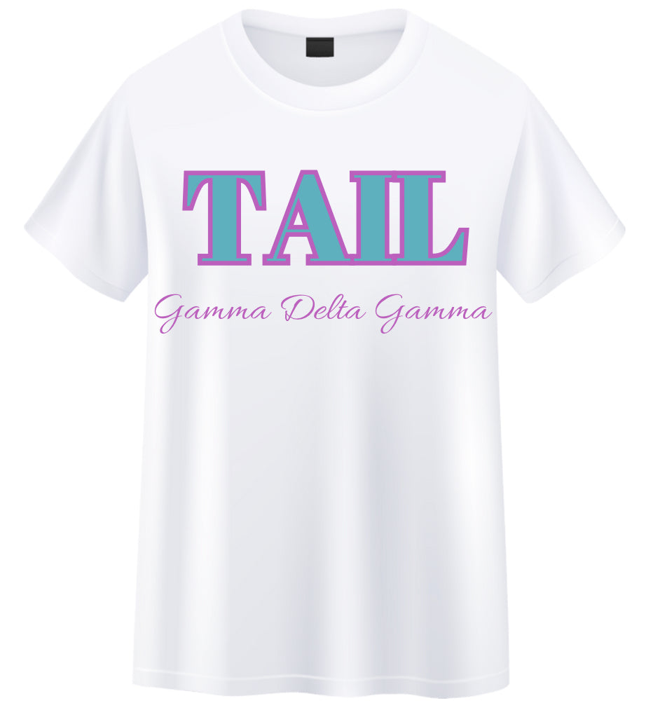 Gamma Delta Gamma Sorority T-Shirt/ TAIL/ Basic Sorority Greek Letter T Shirt / Comfort Colors Stitched Crew Neck T-Shirt / Greek Sorority Shirt