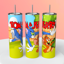 Load image into Gallery viewer, Tom &amp; Jerry 20oz Skinny Tumbler/ Character Tumbler
