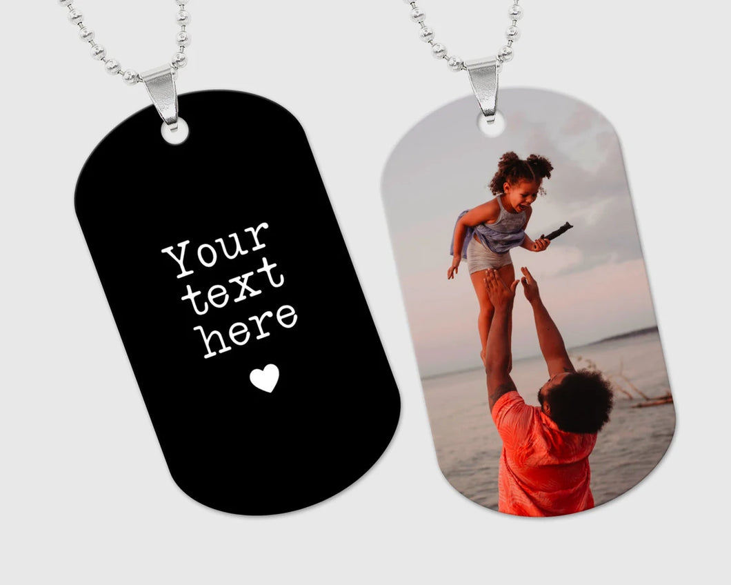 Photo Necklace,Customizable Necklace, Personalized Picture Dog Tag, Photo Dog Tag