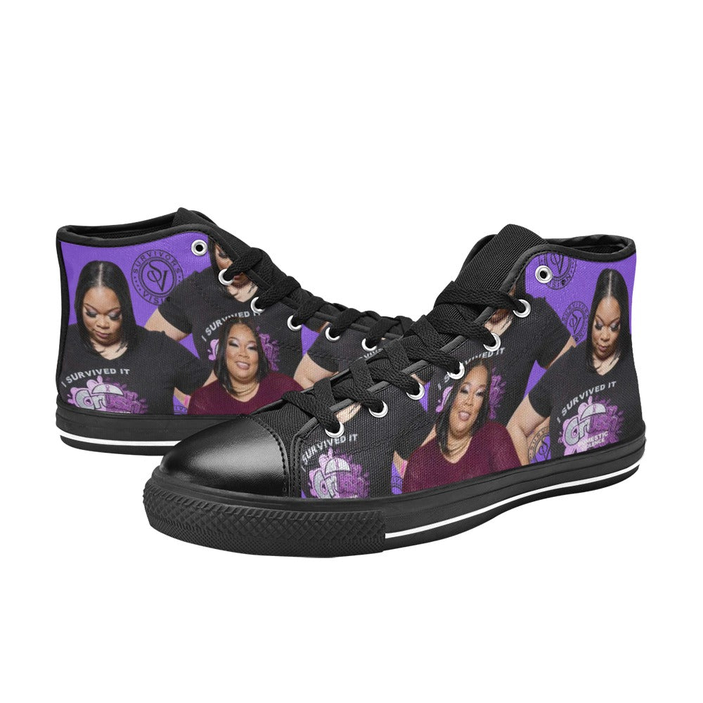 Women's Classic High Top Canvas Shoes/ Custom Shoes