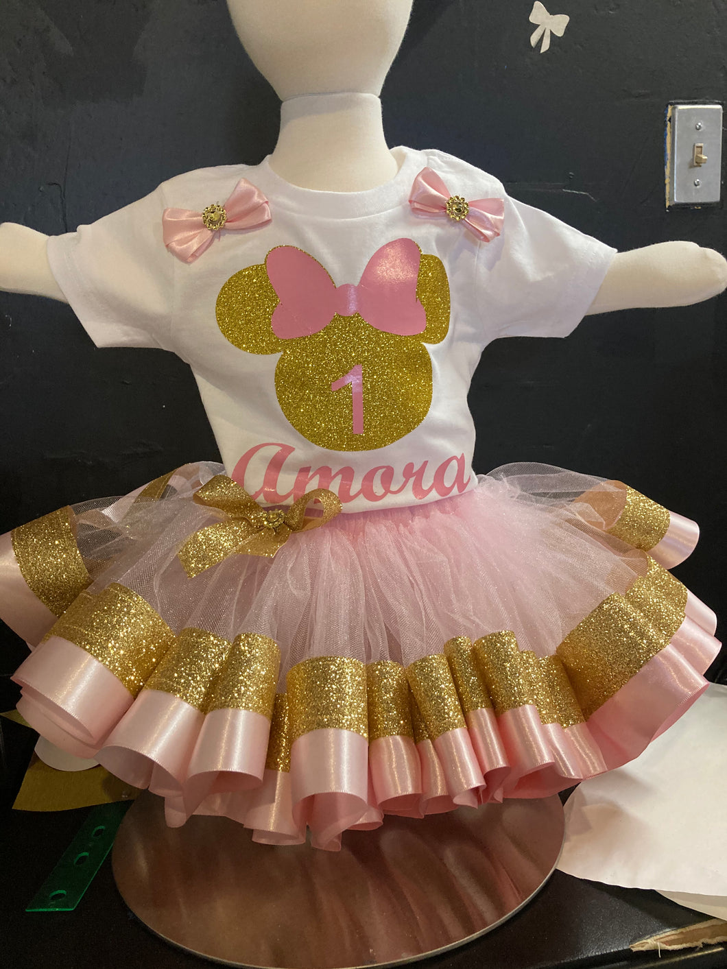 Minnie Mouse Ribbon Tutu Outfit